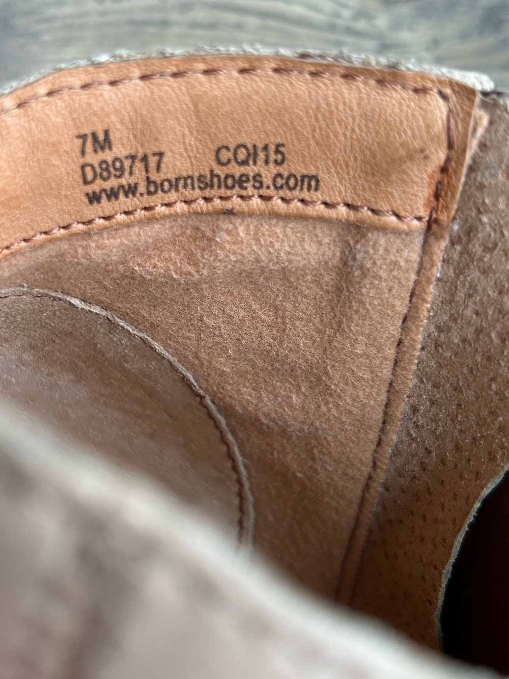 Born Western Style Ankle Booties in Light Beige - Picture 7 of 10